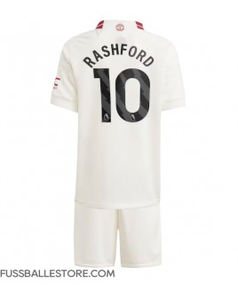 Günstige Manchester United Marcus Rashford #10 3rd trikot Kinder 2023-24 Kurzarm (+ Kurze Hosen)
